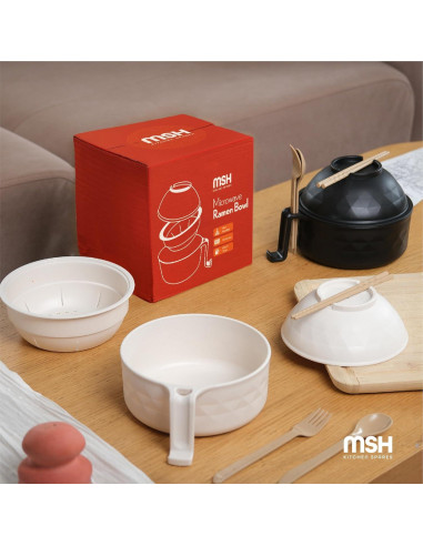 Set de Tazones de Ramen Microondas MSH KITCHEN, 12 Piezas