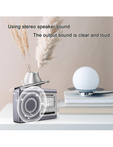 Radio Portátil XHDATA D219 AM FM Onda Corta con Auriculares