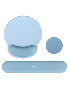Soporte Reposamuñecas MOSISO Ergonomico Teclado y Ratón Azul