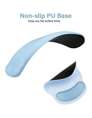 Soporte Reposamuñecas MOSISO Ergonomico Teclado y Ratón Azul