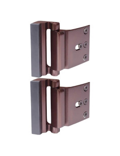 Cerradura de Seguridad BAOWEIJD Marrón para Puertas - 2 Unidades