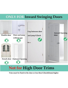 Cerradura de Seguridad BAOWEIJD Marrón para Puertas - 2 Unidades 2