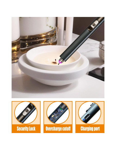 Juego de Accesorios para Velas YOUTUOY 4 en 1 Negro Mate