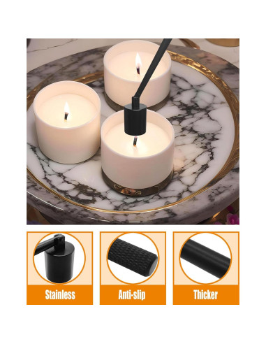 Juego de Accesorios para Velas YOUTUOY 4 en 1 Negro Mate