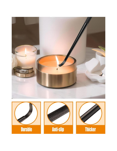 Juego de Accesorios para Velas YOUTUOY 4 en 1 Negro Mate