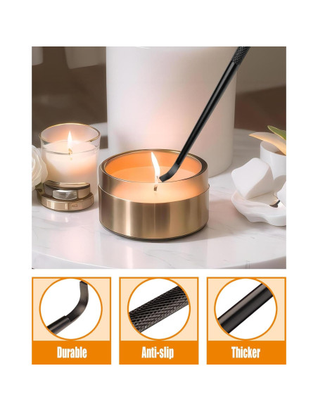 Juego de Accesorios para Velas YOUTUOY 4 en 1 Negro Mate