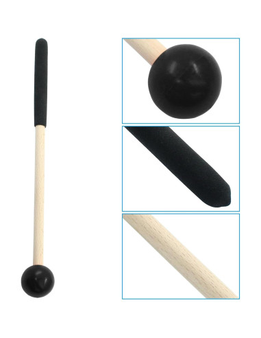 Mallets de Percusión Piutouyar 2 Pcs Cabeza de Goma 20 cm