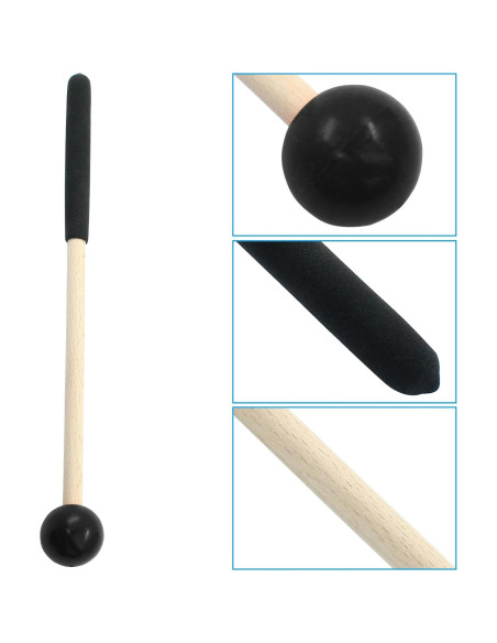Mallets de Percusión Piutouyar 2 Pcs Cabeza de Goma 20 cm