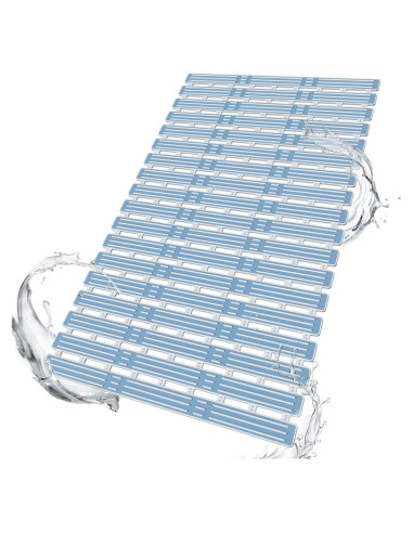 Alfombrilla de Ducha Antideslizante HITSLAM 68.6x40.6 cm Azul