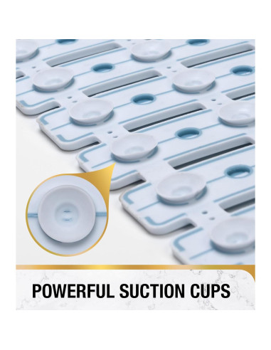 Alfombrilla de Ducha Antideslizante HITSLAM 68.6x40.6 cm Azul