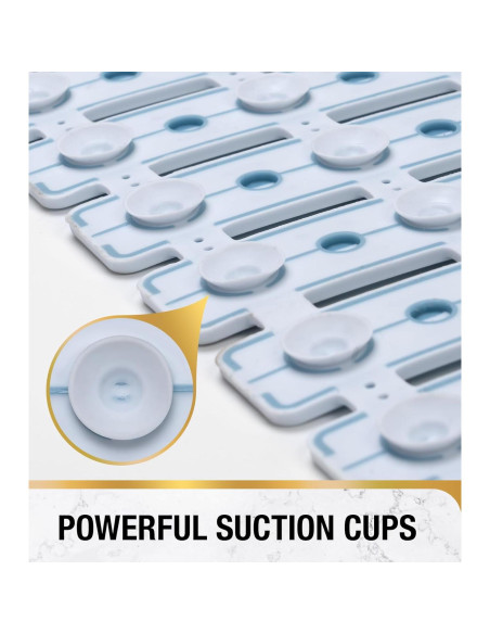 Alfombrilla de Ducha Antideslizante HITSLAM 68.6x40.6 cm Azul