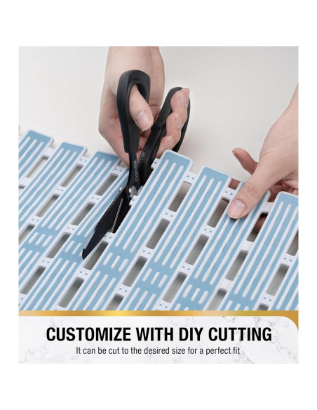 Alfombrilla de Ducha Antideslizante HITSLAM 68.6x40.6 cm Azul