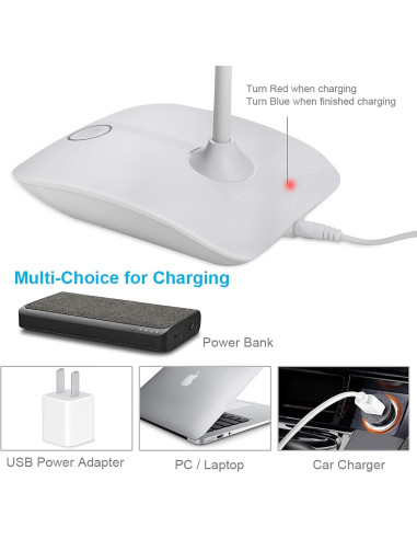 Lámpara de Escritorio LED DEEPLITE 5W Recargable Táctil