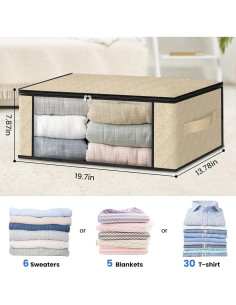 Bolsas de Almacenamiento HomeHacks 3-Pack 35L Beige 2