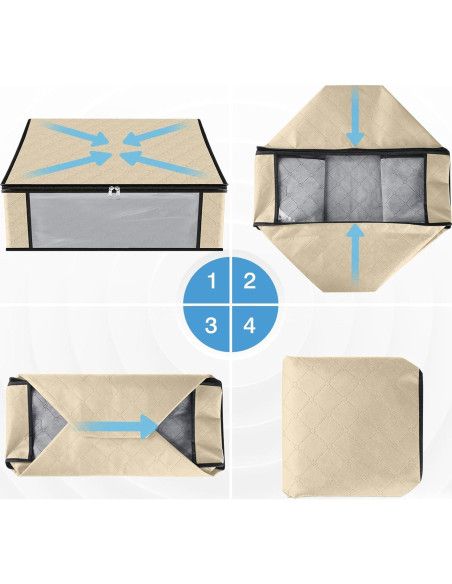 Bolsas de Almacenamiento HomeHacks 3-Pack 35L Beige