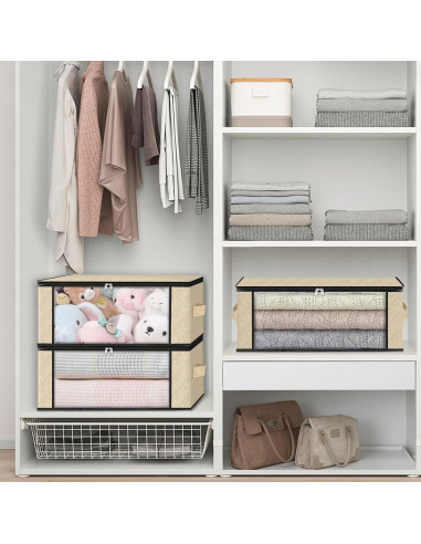 Bolsas de Almacenamiento HomeHacks 3-Pack 35L Beige