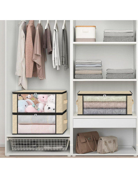 Bolsas de Almacenamiento HomeHacks 3-Pack 35L Beige