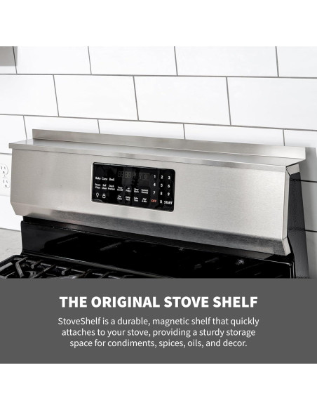 Estante Magnético para Cocina StoveShelf 76.2 cm Negro Deluxe Estante Magnético para Cocina StoveShelf 76.2 cm Negro Deluxe