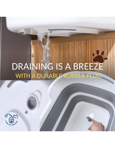 Bañera Plegable para Perros CYGNE con Drenaje 60x40cm