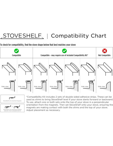 Estante Magnético para Cocina StoveShelf 76.2 cm Negro Deluxe