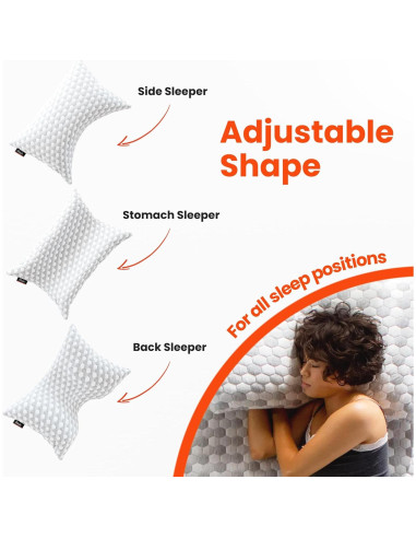 Almohada Ajustable Layla Sleep de Kapok - Reina, Fresca y Ergonómica