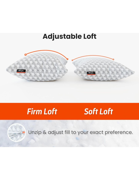 Almohada Ajustable Layla Sleep de Kapok - Reina, Fresca y Ergonómica