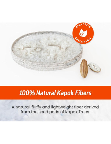 Almohada Ajustable Layla Sleep de Kapok - Reina, Fresca y Ergonómica