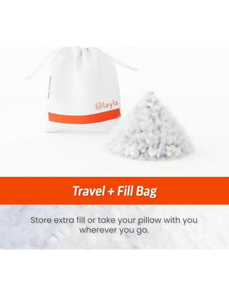 Almohada Ajustable Layla Sleep de Kapok - Reina, Fresca y Ergonómica