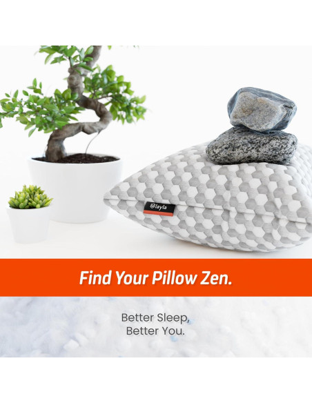 Almohada Ajustable Layla Sleep de Kapok - Reina, Fresca y Ergonómica