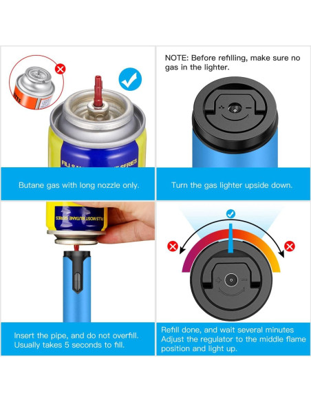 Encendedores de Antorcha TOPKAY 2 Piezas Ajustables a Prueba de Viento