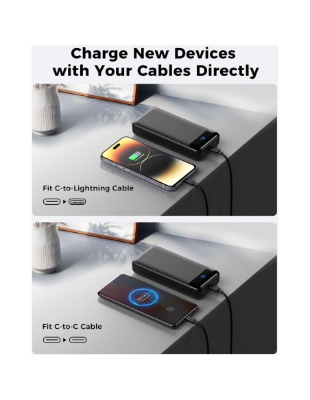 Cargador Portátil Enerwow 40000mAh Carga Rápida PD 30W USB-C