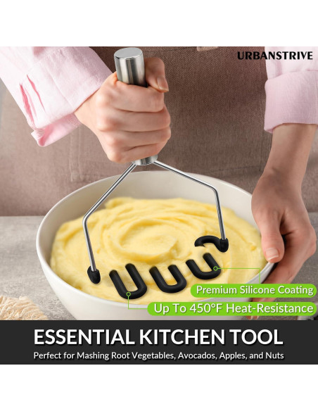 Prensa de Patatas Urbanstrive de Acero Inoxidable y Silicona