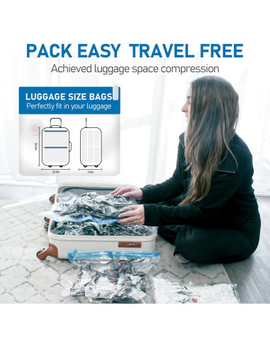 Bolsas de Almacenamiento al Vacío VMstr 6 Piezas con Bomba USB