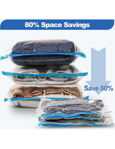 Bolsas de Almacenamiento al Vacío VMstr 6 Piezas con Bomba USB