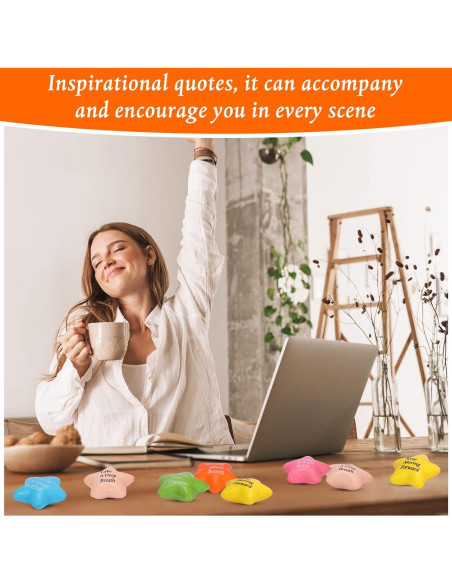 36 Pelotas de Estrés Motivacionales Aoriher Estrella 4 cm