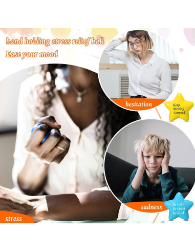 36 Pelotas de Estrés Motivacionales Aoriher Estrella 4 cm