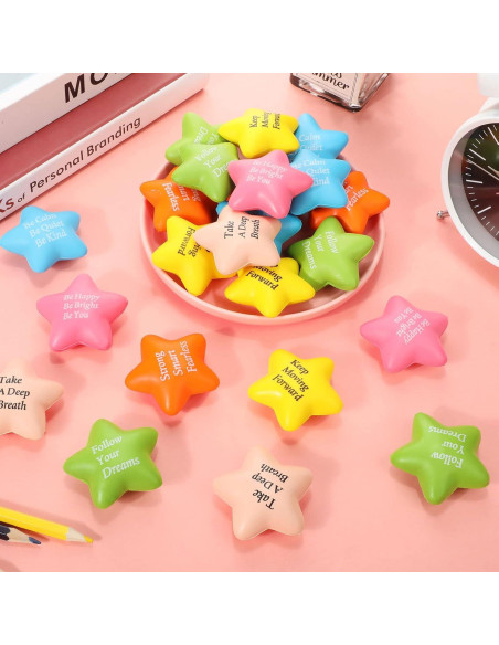36 Pelotas de Estrés Motivacionales Aoriher Estrella 4 cm