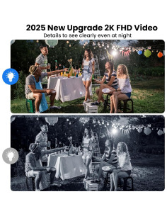 Cámaras de Seguridad Inalámbricas HITELLARCAM 2K Exterior (Paquete de 2) 2