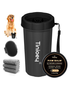 Limpiador de patas de perro Tinioey grande negro 22x12 cm