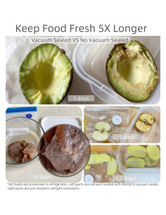 Sellador de Vacío Portátil MOOSYS con 5 Bolsas Reutilizables 2