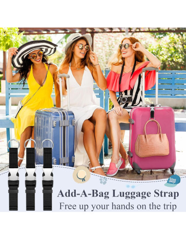 Correas de Equipaje Gripper Amylove 3 Pcs Nylon Ajustables