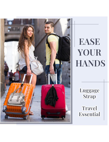 Correas de Equipaje Gripper Amylove 3 Pcs Nylon Ajustables