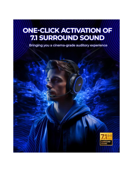 Auriculares Gaming Inalámbricos Valorise UG-08S 7.1 RGB 100H