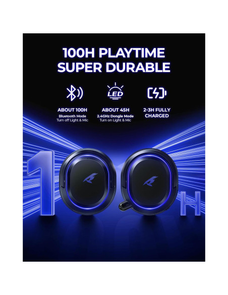 Auriculares Gaming Inalámbricos Valorise UG-08S 7.1 RGB 100H