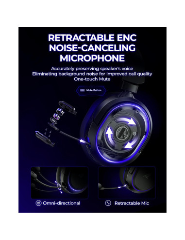 Auriculares Gaming Inalámbricos Valorise UG-08S 7.1 RGB 100H