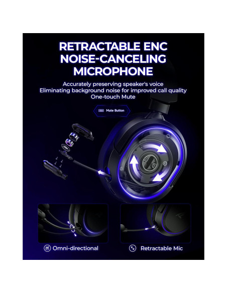 Auriculares Gaming Inalámbricos Valorise UG-08S 7.1 RGB 100H
