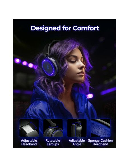 Auriculares Gaming Inalámbricos Valorise UG-08S 7.1 RGB 100H