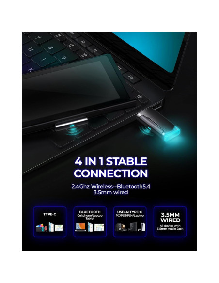 Auriculares Gaming Inalámbricos Valorise UG-08S 7.1 RGB 100H