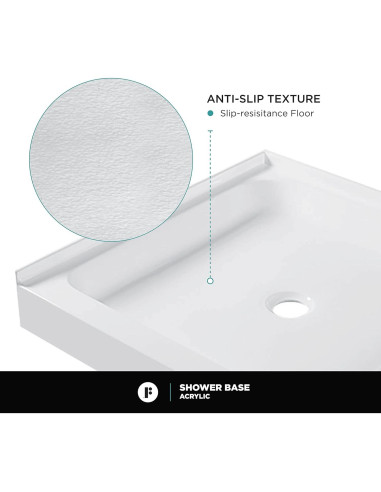 Base de Ducha Acrílica Fine Fixtures 76.2x76.2cm Antideslizante