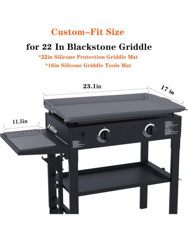 Cubierta de silicona para plancha Blackstone 22" gris